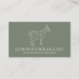 グリーンセージ動物低ポリ農家ヤギ 名刺