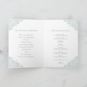 グリーンセージ葉モノグラムアートウェディングプログラム プログラム (内部)