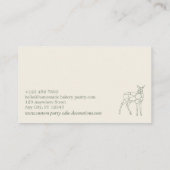 グリーンセージ アニマル ローポリ 鹿 名刺 (裏面)