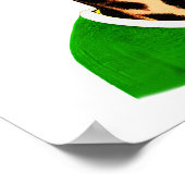 グリーンセーターを着たかわいいキリンプリント ポスター (角)