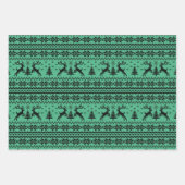 グリーンセータートナディースクリスマス ラッピングペーパーシート (正面3)