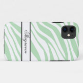 グリーンゼブラパーソナライズされたプリントiPhone 5ケース Case-Mate iPhoneケース (裏面(横))