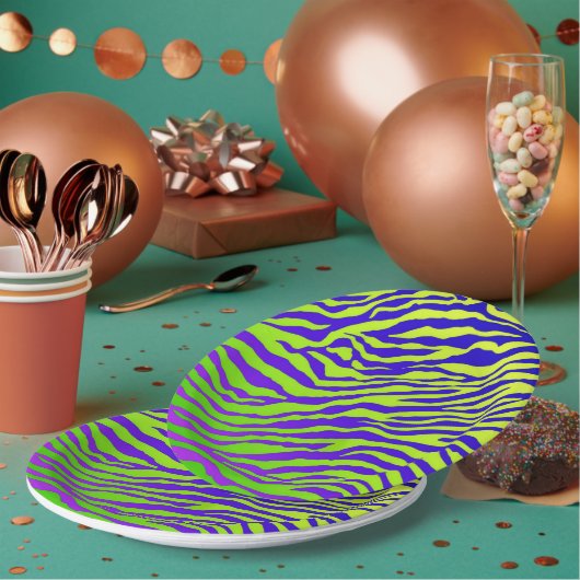 グリーンゼブラ ペーパープレート (複数)