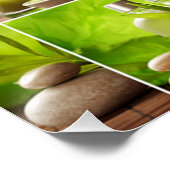 グリーンゼン&ブッダセレニティコラージュ ポスター (コーナー)