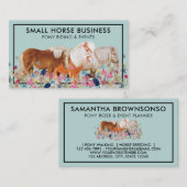 グリーンソフトウマ乗馬繁殖用ポニーフローラ 名刺 (正面/裏面)