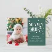 グリーンソヴェリメリーーホリデーベビー写真 案内状 (スタンド正面)