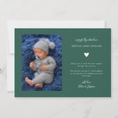 グリーンソヴェリメリーーホリデーベビー写真 案内状 (裏面)