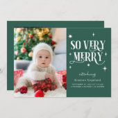 グリーンソヴェリメリーーホリデーベビー写真 案内状 (正面/裏面)