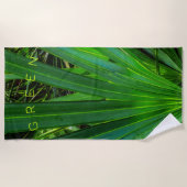 グリーンソーパルメットビーチタオル ビーチタオル (正面)