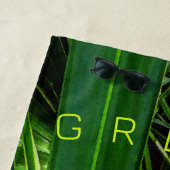 グリーンソーパルメットビーチタオル ビーチタオル (インサイチュ)