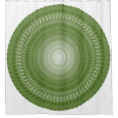 グリーンソーマンダラ（トライバル） シャワーカーテン (正面)