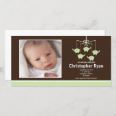 グリーンゾウ男の赤ちゃん誕生発表 案内状 (正面/裏面)