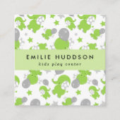 グリーンゾウ、キッズセ遊ンタ、アクティビティセンター スクエア名刺 (正面)