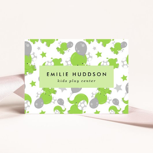 グリーンゾウ、キッズセ遊ンタ、アクティビティセンター 名刺