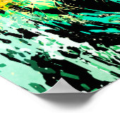 グリーンタイガーヘッドスケッチ – タイガーポスタープリント ポスター (角)