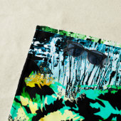 グリーンタイガーヘッドポートレート – タイガービーチタオル ビーチタオル (インサイチュ)