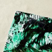 グリーンタイガーヘッド | タイガースケッチビーチタオル ビーチタオル (インサイチュ)