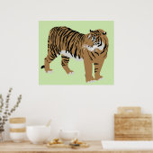グリーンタイガーポスター ポスター (キッチン)