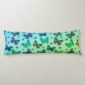 グリーンタイダイ蝶プリント抱き枕 ボディピロー (裏面)