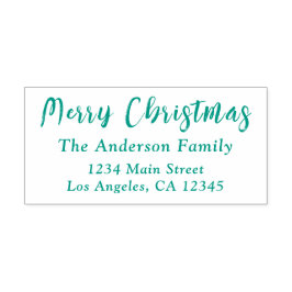 グリーンタイポグラフィミニマルシンプルクリスマスモダン セルフインキングスタンプ