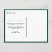 グリーンタイポグラフィメリークリスマスフォトコラージュ シーズンポストカード (裏面)