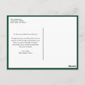 グリーンタイポグラフィメリークリスマスフォトコラージュ ポストカード (裏面)