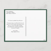 グリーンタイポグラフィメリークリスマス3枚の写真 シーズンポストカード (裏面)