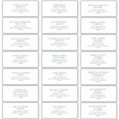 グリーンタイポグラフィ結婚ズゲスト住所 シール (正面)