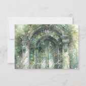 グリーンタイムレス結婚の食事の有無RSVP 出欠カード (裏面)