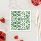 グリーンタイルイタリアン夏トレンディー スタンダードカクテルナプキン (インサイチュ)