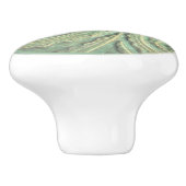 グリーンタイル模様引き出し引き抜きセラミックノブ セラミックノブ (側面)