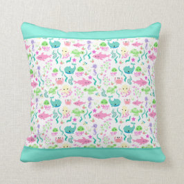 グリーンタコクジラ海ビーチ水ベビー | Kid クッション