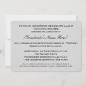 グリーンタッセルワースザハッセルカレッジ卒業 招待状 (裏面)