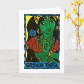 グリーンタラグリーティングカード カード (黄色い花)