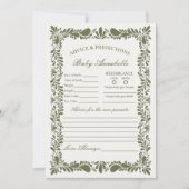 グリーンタラベラスペインのタイルアドバイスベビーカード 招待状 (正面)