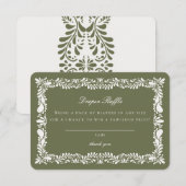 グリーンタラベラタイルおむつラッフルカードインサート エンクロージャーカード (正面/裏面)