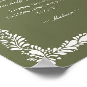 グリーンタラベラタイルスペインのフィエスタビフィエスタウィズサイン ポスター (角)