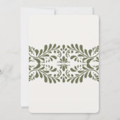 グリーンタラベラタイルスペインのフェスタ日付を保存 招待状 (裏面)