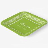 グリーンタラベラブライダルシャワー ペーパープレート (傾斜あり)