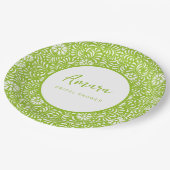 グリーンタラベラブライダルシャワー ペーパープレート (アングル)