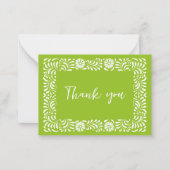 グリーンタラベ感謝していラユー ノートカード (正面)