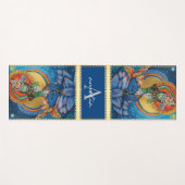 グリーンタラ女神の名前モノグラムOm瞑想 ヨガマット (正面(横))