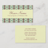 グリーンタンとブラウンレトロ70のパターン 名刺 (正面/裏面)