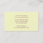 グリーンタンとブラウンレトロ70のパターン 名刺 (裏面)