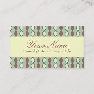 グリーンタンとブラウンレトロ70のパターン 名刺