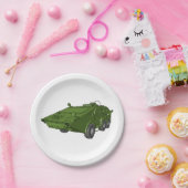 グリーンタンク軍隊車両紙プレート ペーパープレート (パーティー)