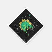 グリーンタンステゴサウルスディノスイン宇宙 スタンダードカクテルナプキン (角)