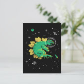 グリーンタンステゴサウルスディノスイン宇宙 ポストカード (スタンド正面)