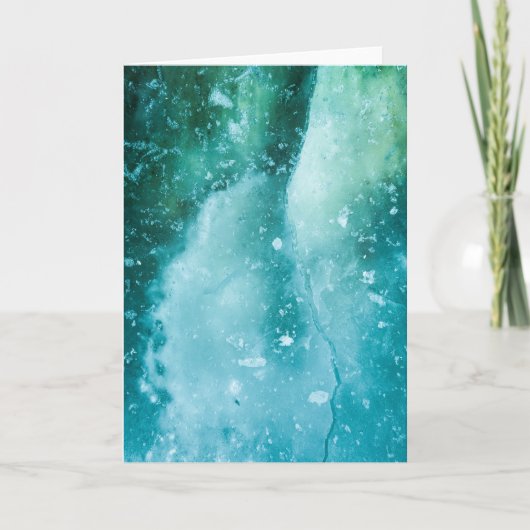 グリーンターコイズアイスアートフォト カード (正面)