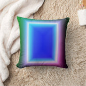 グリーンターコイズドアネオン錯覚効果クッション クッション (ブランケット)